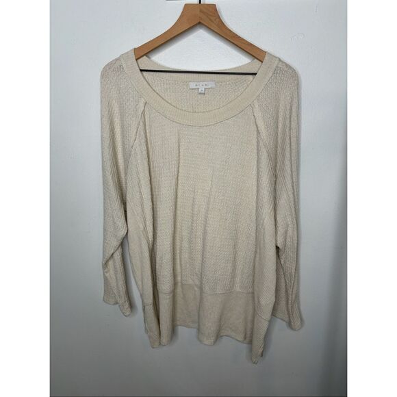 Anthropologie Eri + Ali Waffle Knit Top - Picture 2 of 4